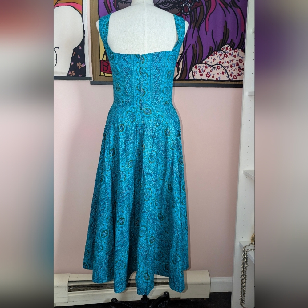 Nodee's Elegant Blue Patterned Dress - image 6